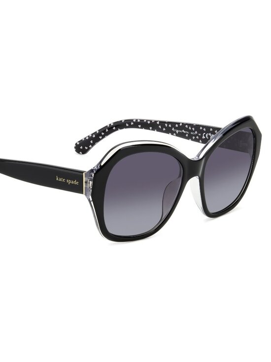 NEW KATE SPADE LOTTIE/G/S 0807WJ BLACK GREY POLARIZED AUTHENTIC SUNGLASSES main image 6